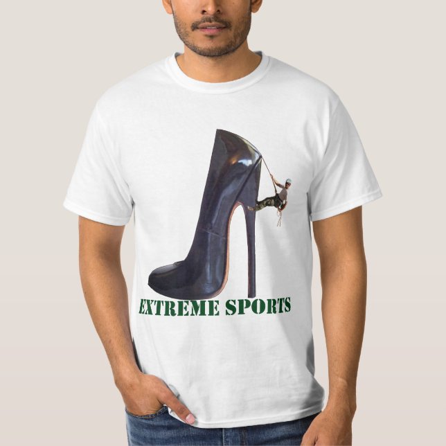 T-shirt Funny Extreme Sports - Escalade de chaussures (Devant)