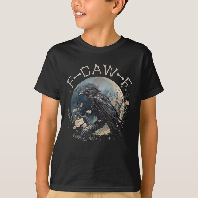 T-shirt Funny F-caw-f Black Crow Fcawf Black Crow (Devant)