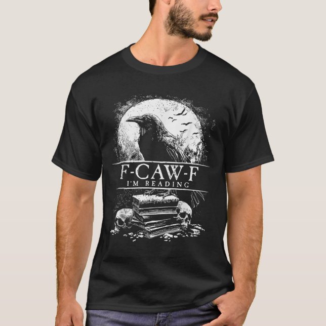 T-shirt Funny F-caw-f livres Skulls gothique (Devant)