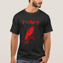 Funny F-Caw-F Red Crow Raven Pun