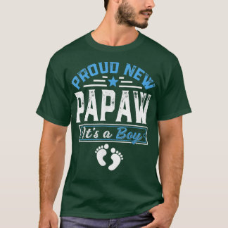 T-shirt Funny Family Fier New Papaw C'est un garçon Genre 