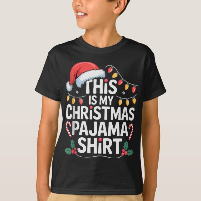 T-shirt Funny Family Xmas Men Women Kids This Is My Christ (Devant)