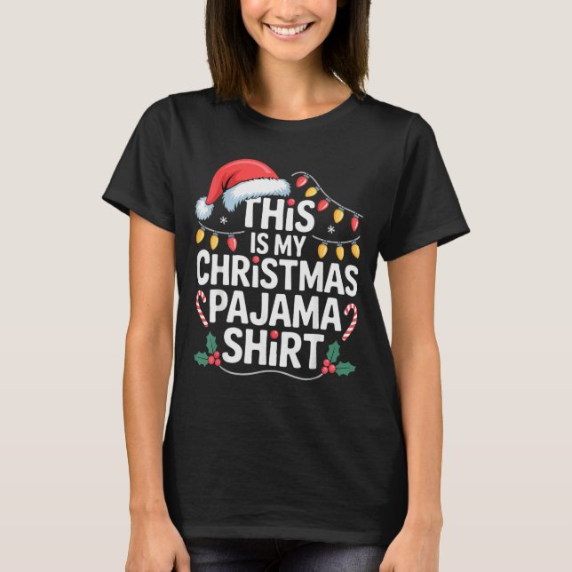 T-shirt Funny Family Xmas Men Women Kids This Is My Christ (Devant)
