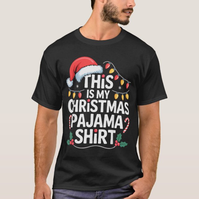 T-shirt Funny Family Xmas Men Women Kids This Is My Christ (Devant)