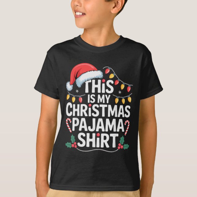 T-shirt Funny Family Xmas Men Women Kids This Is My Christ (Devant)