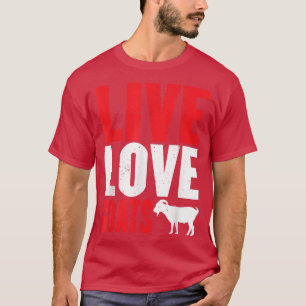 T-shirt Funny Farm Live Love Chèvres Graphisme pour les fe