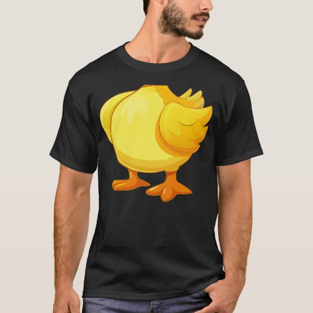 T-shirt Funny fat cute yellow duck body costume, halloween (Devant)