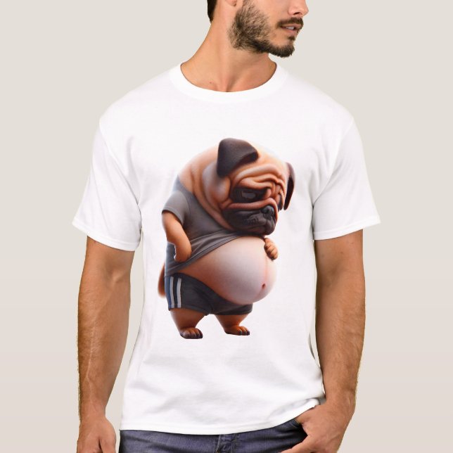 T-shirt Funny Fat Pug Chonk Dog Chubby Pug Dog Lovers (Devant)