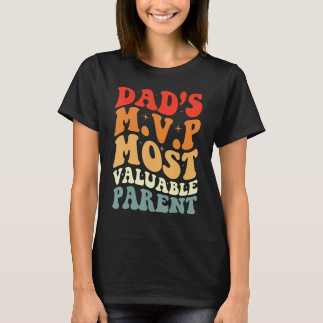 T-shirt Funny Fathers Day From Wife Dad's MVP Retro Best D (Devant)