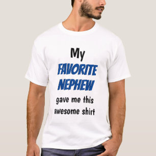 T-shirt Funny Favori Oncle Nephew Typographie