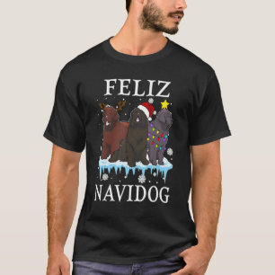 T-shirt Funny Feliz Navidog Terre-Neuve amoureux des chien