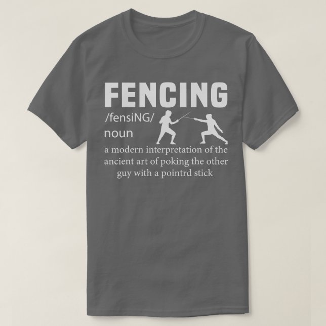 T-shirt Funny Fencer Design Dictionnaire Clé 1 (Design devant)