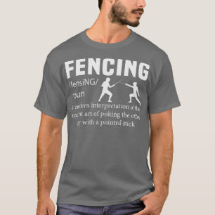 T-shirt Funny Fencer Design Dictionnaire Clé 1