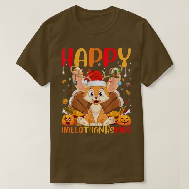 T-shirt Funny Fennec Fox Lover Happy Fennec Fox HelloThank (Design devant)