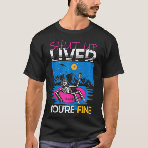T-shirt Funny Fermer le foie plage de la rivière tubing vo