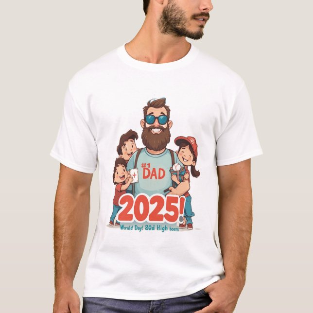 T-shirt Funny Fête des pères 2025 (Devant)