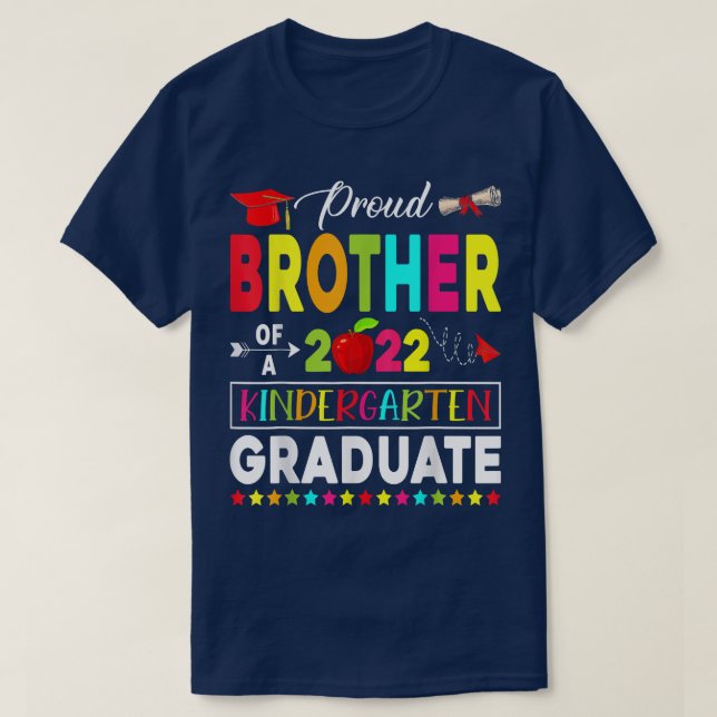 T-shirt Funny Fier frère d'une classe de 2022 maternelle (Design devant)