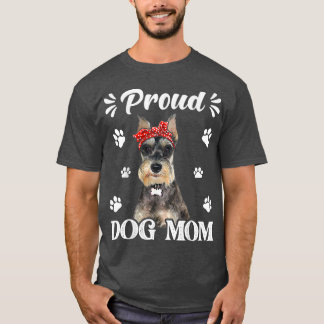 T-shirt Funny Fier Schnauzer Chien Maman Chiot Fête des Mè