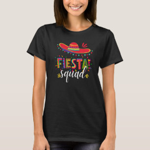 T-shirt Funny Fiesta Squad Mexicaine Sombrero Group Famill