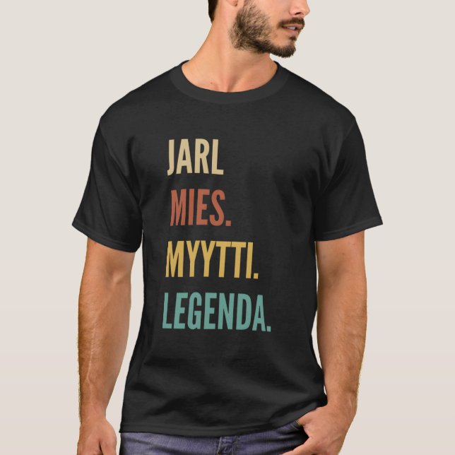 T-shirt Funny Finnois Conception de prénom - Jarl (Devant)