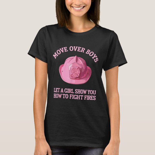 T-shirt Funny Firefighter Art For Women Girls Fire Fighter (Devant)