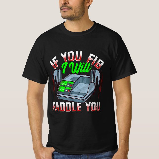 T-shirt Funny FireFighter Police Office Defibrillator (Devant)