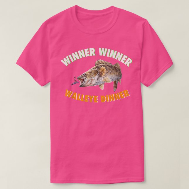 T-shirt Funny FishingGAGNANT WALLEYE DÎNER Fish Fry (Design devant)