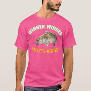 T-shirt Funny FishingGAGNANT WALLEYE DÎNER Fish Fry