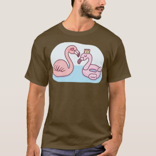 T-shirt Funny Flamant rose Aime Pink Flamant rose Pool Flo