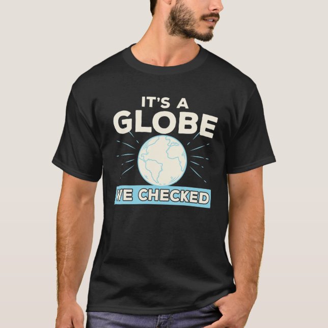 T-shirt Funny Flat Earth Conspiracy Theory (Devant)