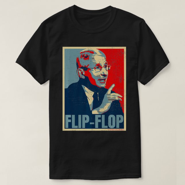 T-shirt Funny Flip Flop Fauci Premium  (Design devant)