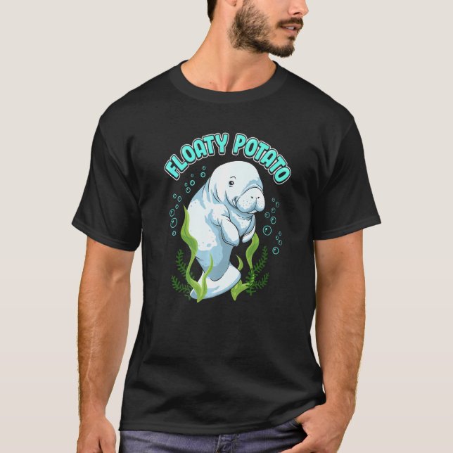 T-shirt Funny Floatte Pomme de terre Manatee mignonne Vach (Devant)