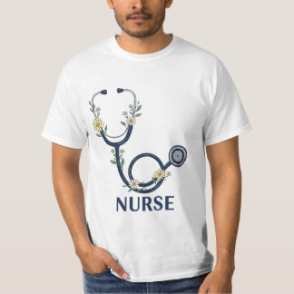 T-shirt Funny floral Nurse Life Médicale Humour Héros Médi