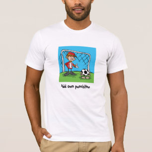 T-shirt Funny football Goal keeper soccer dessin animé gf