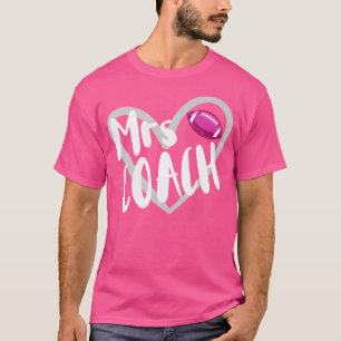 T-shirt Funny Football Mme Coach Femme Coeur