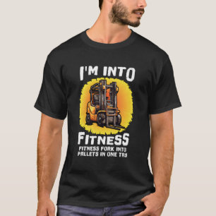 T-shirt Funny Forklift Certifié Je Suis Dans Fitness Forkl