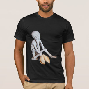T-shirt Funny Fortune Cookie Skeleton Skull