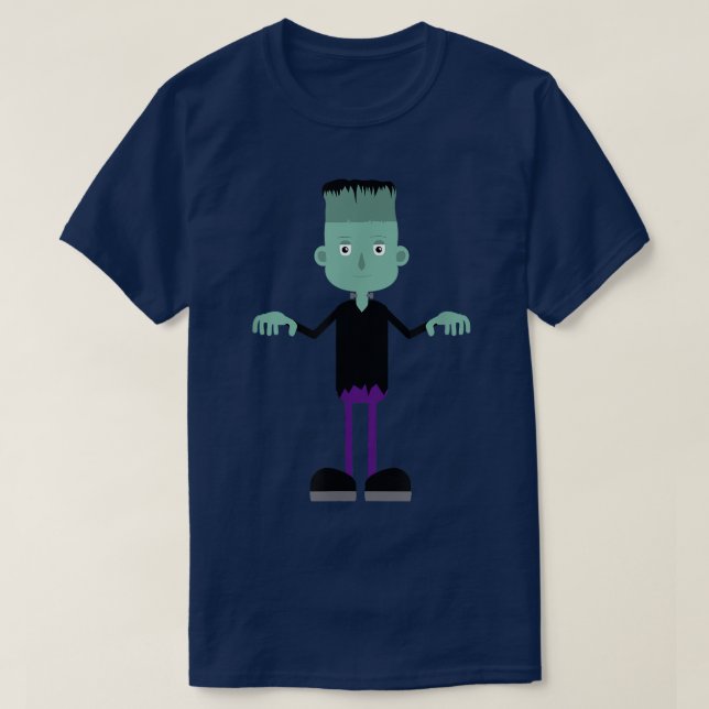 T-shirt Funny Frankenstein Halloween 2490 (Design devant)