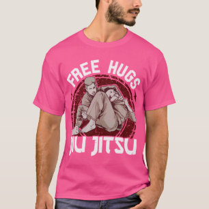 T-shirt Funny Free Hugs Jiu Jitsu Pun Bjj Martial Arts
