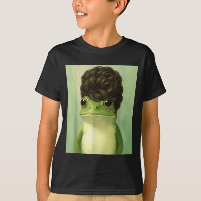 T-shirt Funny Frog Beehive Bob Haircut Meme  (Devant)