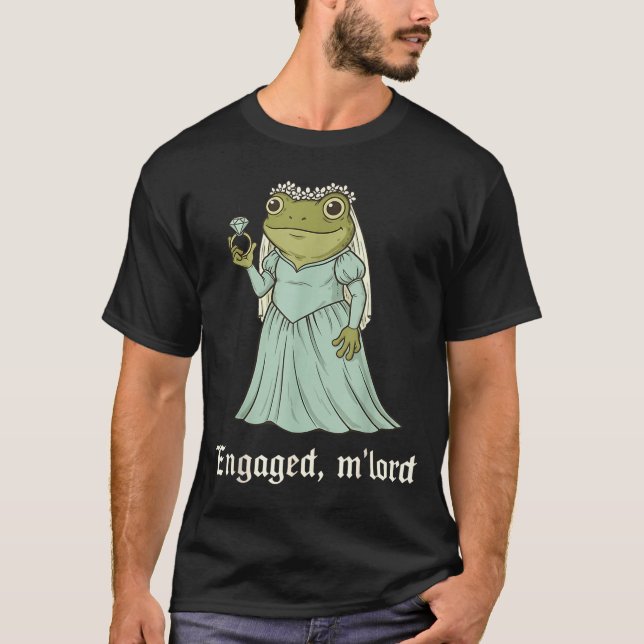 T-shirt Funny Frog Engagement Matching Couples Tee Snarky  (Devant)