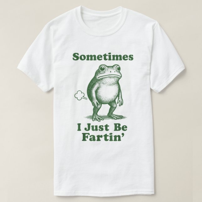 T-shirt Funny Frog Fartin’ Meme Design (Design devant)