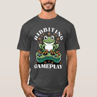 T-shirt Funny Frog Gamer, Retro Video Game Controller