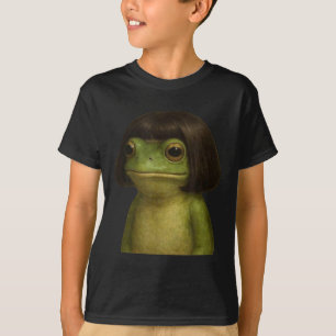 T-shirt Funny Frog Girl Bob Hair Meme Art