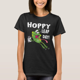 T-shirt Funny Frog Hoppy Leap Day Février 29 Leap Année Bi