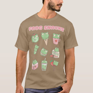 T-shirt Funny Frog Snacks Cute Kawaii Aesthetic