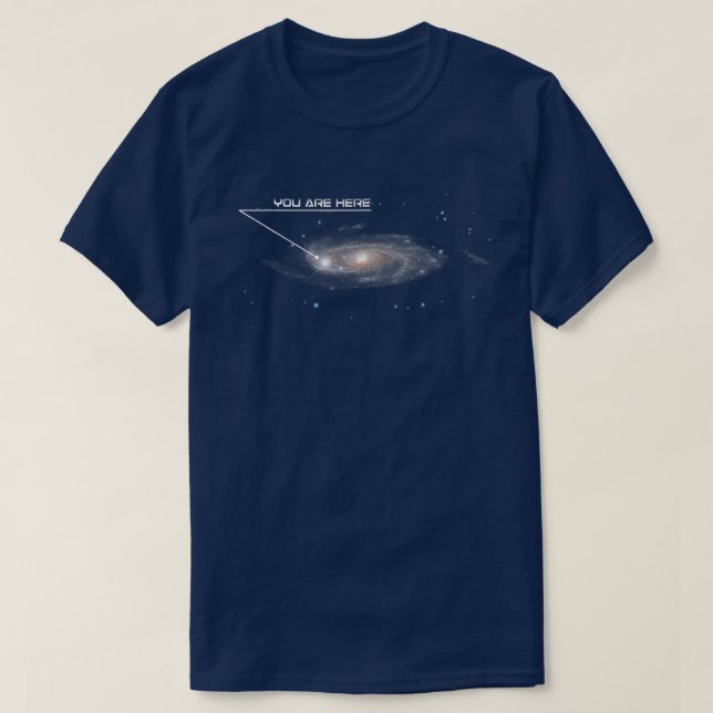 T-shirt Funny Galaxy Lieu GPS Plaisanterie (Design devant)