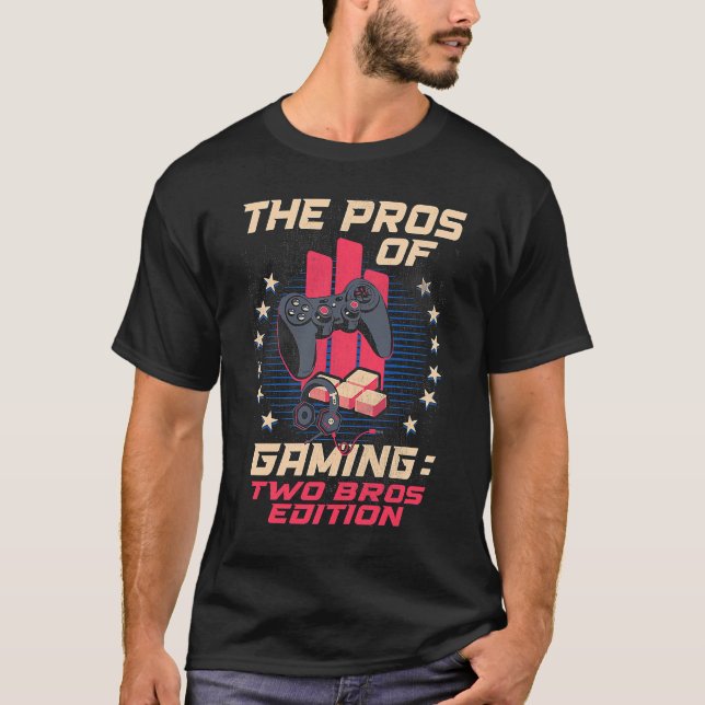 T-shirt Funny Gamer Brother Video Games Boys Brothers Sons (Devant)