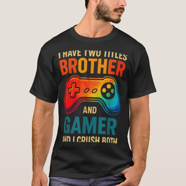 T-shirt Funny Gamer Graphic Tee For Boys Teens Kids Video  (Devant)