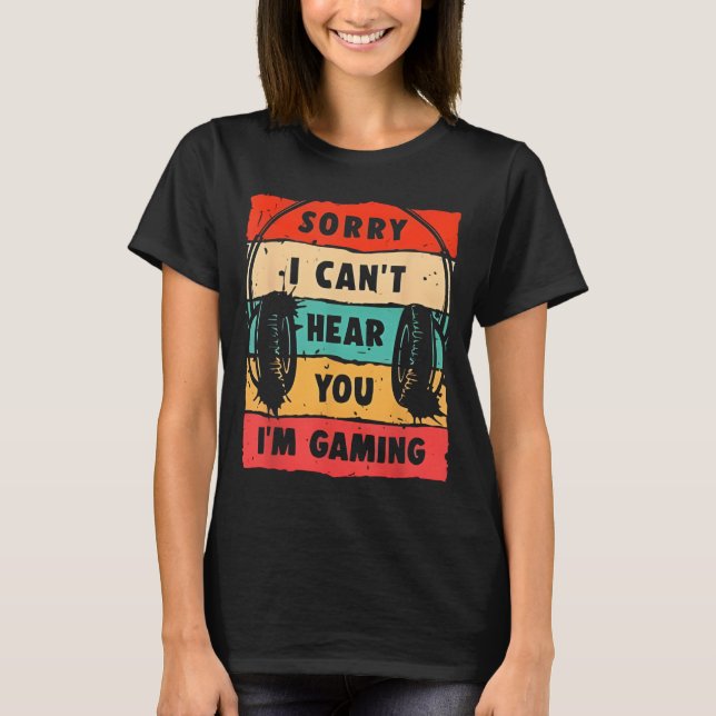 T-shirt Funny Gamer Shirt for Teens Boys Men Video Gaming (Devant)